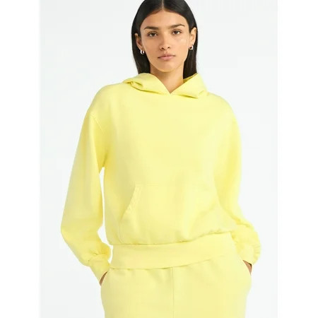 Scoop Women’s Mineral Washed Oversized Cropped Hoodie Sizes XS-XXL | Walmart (US)