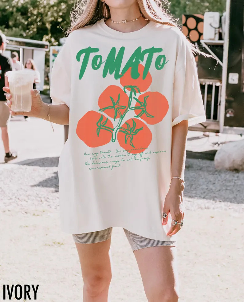 Tomato Shirt, Tomato Girl Summer, Garden Shirt, Farmers Market Tshirt, Gift for Gardener, Gardeni... | Etsy (US)