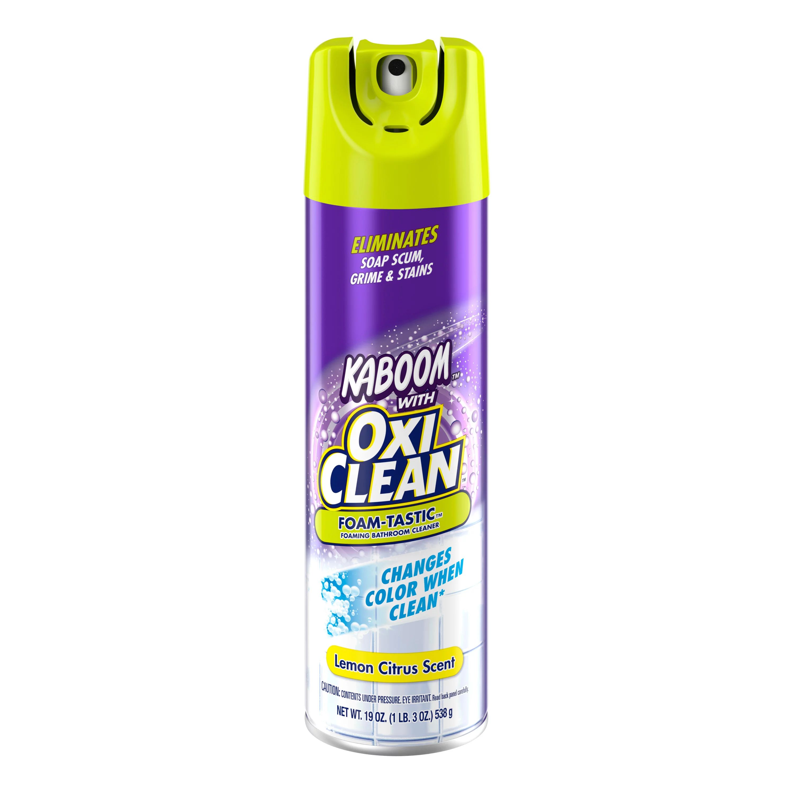 Kaboom™ Foam-Tastic™ Bathroom Cleaner, Citrus Scent, 19 oz. Spray Can, Eliminates Soap scum, ... | Walmart (US)