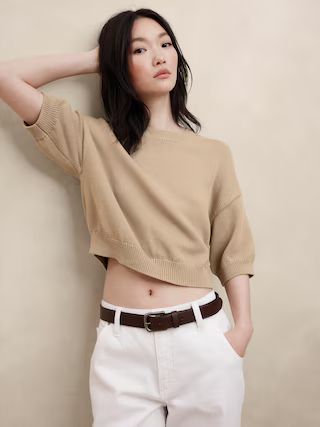 Chunky Pullover Cropped Sweater | Banana Republic Factory