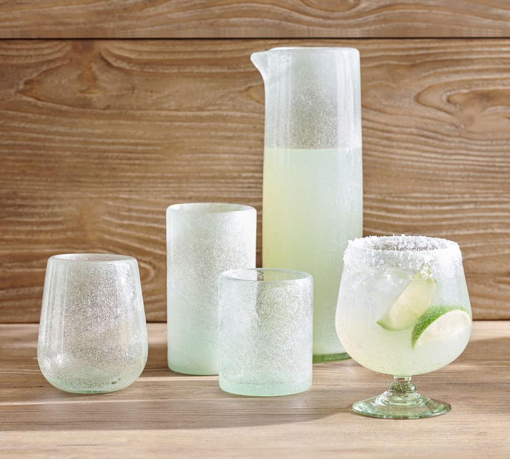 Handcrafted Recycled Sea Glass Spritzer Glasses | Pottery Barn (US)