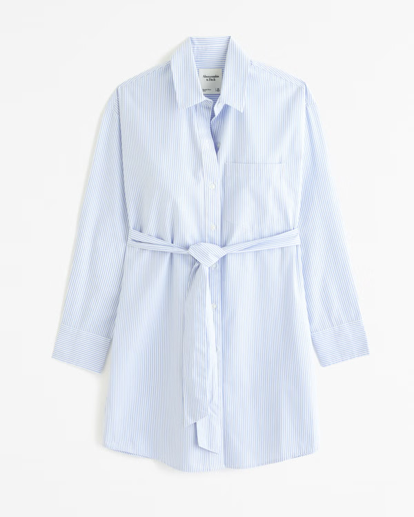 Women's Relaxed Poplin Shirt Dress | Women's Dresses & Jumpsuits | Abercrombie.com | Abercrombie & Fitch (US)