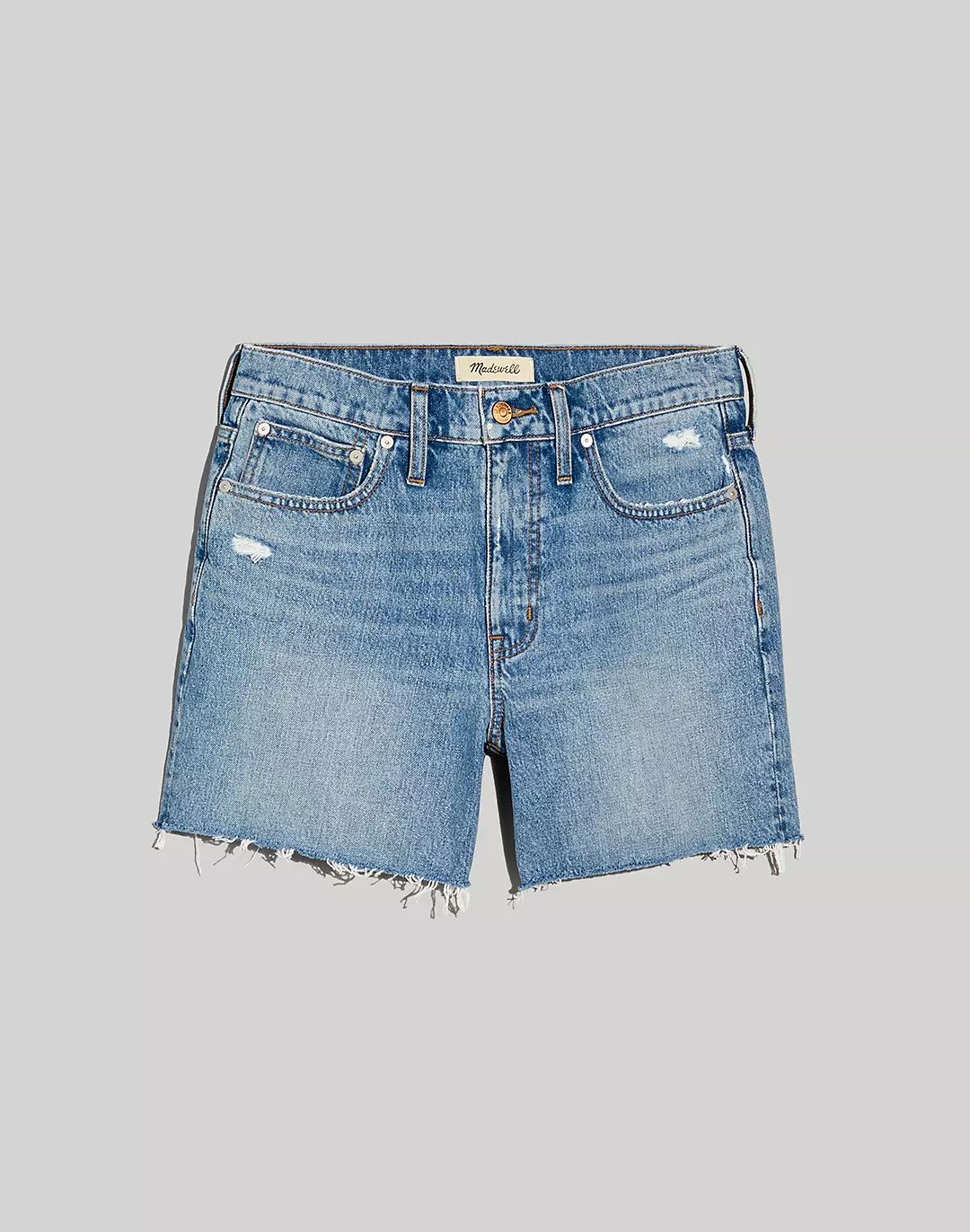 Relaxed Mid-Length Denim Shorts in Brockport Wash | Madewell