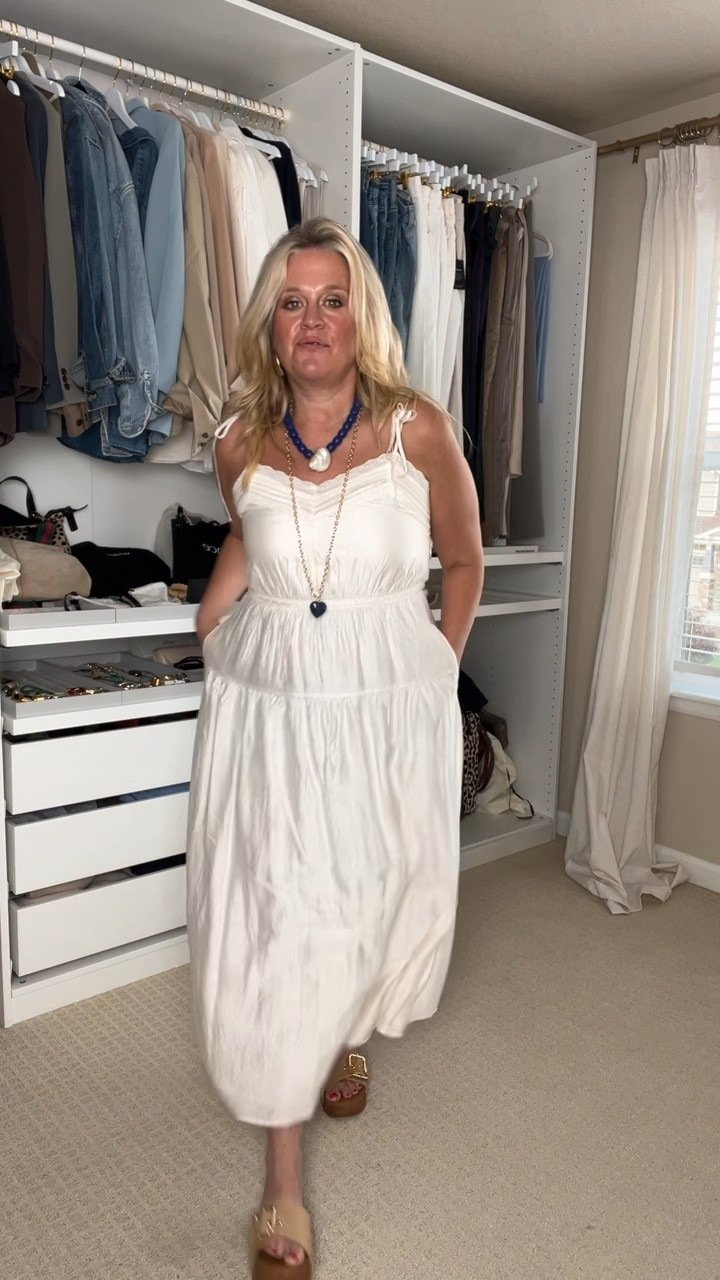 ✨Tap the bell, save and ❤️ for over 40 fashion, midlife style, midsize fashion and luxury looks for less. 

Wearing medium (size up if in between sizes.) 
 Heat-proof. Belly-friendly. Effortlessly put together. That’s the goal. 🤍

👑 Helping you look good, feel good.-Lindsey Denver   Check back daily for belly-friendly style, confidence, and Outfit Physics™.

#LTKOver40 #LTKPlusSize #LTKMidsize