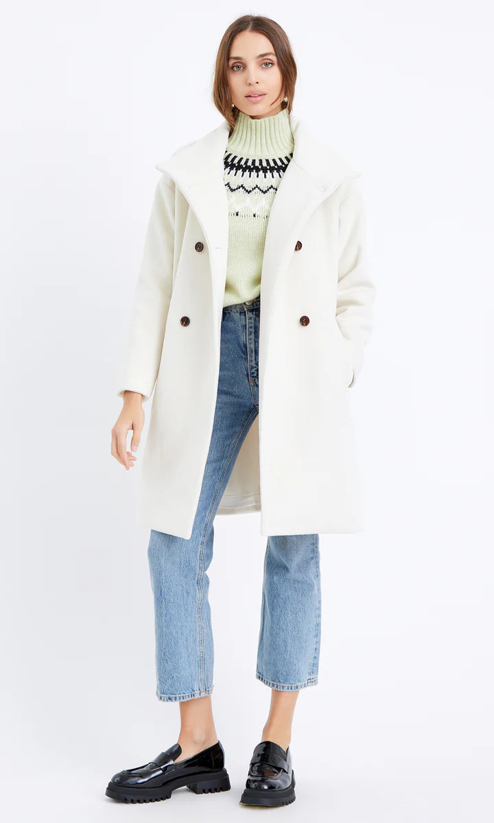 Clayton Funnel Neck Coat | Greylin Collection | Women's Luxury Fashion Clothing 