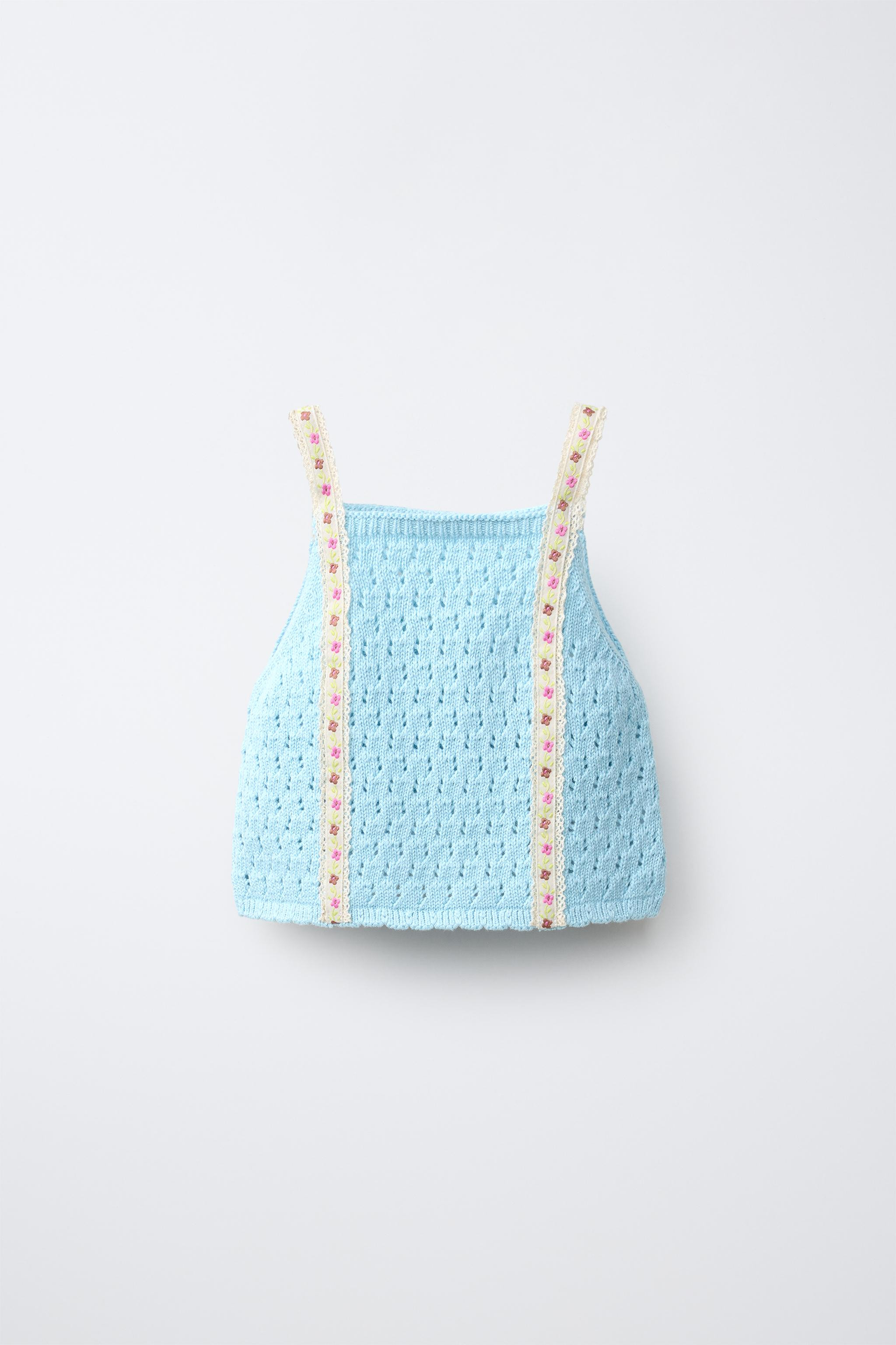EMBROIDERED FLOWER KNIT TOP | Zara Canada