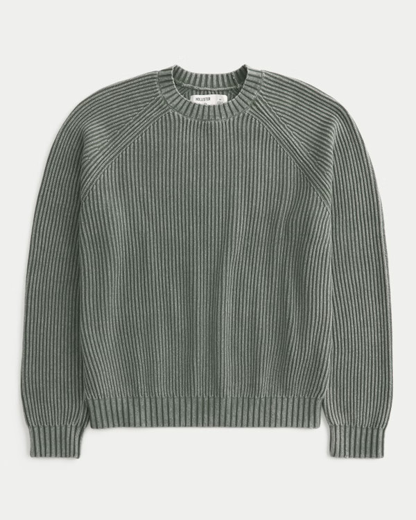 Boxy Washed Crew Sweater | Hollister (US)