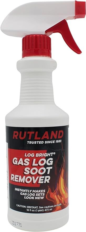 Rutland Products Rutland 570-6 Bright Gas Log Soot Remover, 16 Fluid Ounce, No Size, White, Fl Oz | Amazon (US)