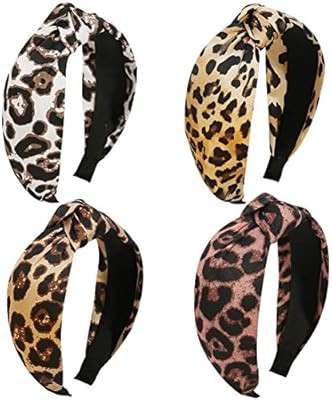 GUNIANG Leopard Wide Headbands, Knot Dot Hair Bands for Women's Hair Accessories, Cheetah Headban... | Amazon (US)
