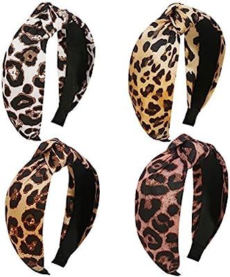 GUNIANG Leopard Wide Headbands, Knot Dot Hair Bands for Women's Hair Accessories, Cheetah Headban... | Amazon (US)