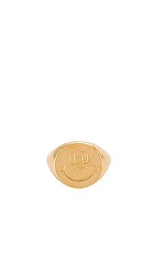 joolz by Martha Calvo Smiley Face Signet Ring in Gold from Revolve.com | Revolve Clothing (Global)