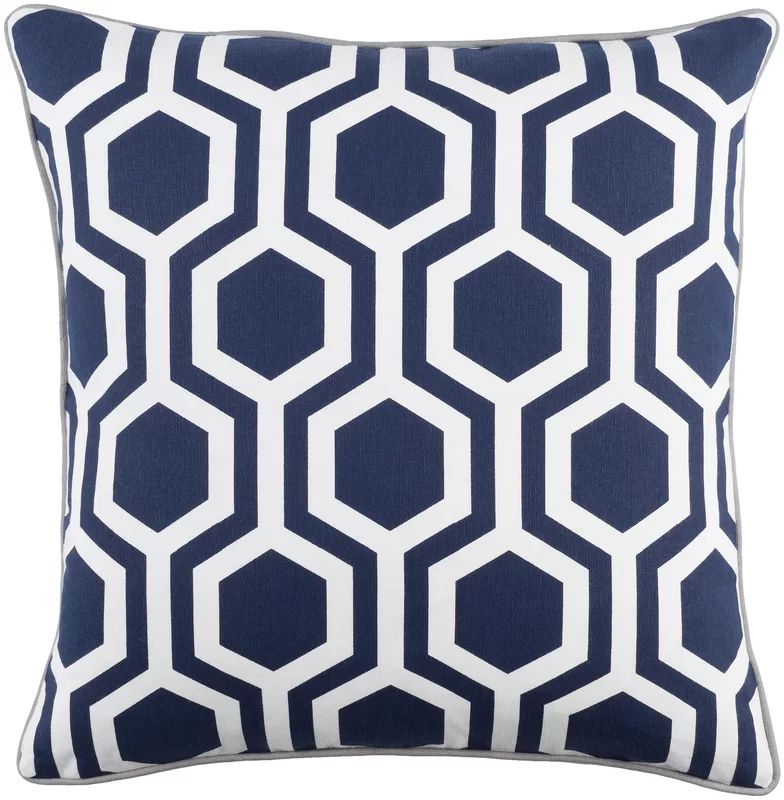 Antonia Geometric Square Woven Cotton Throw Pillow Cover | Wayfair North America