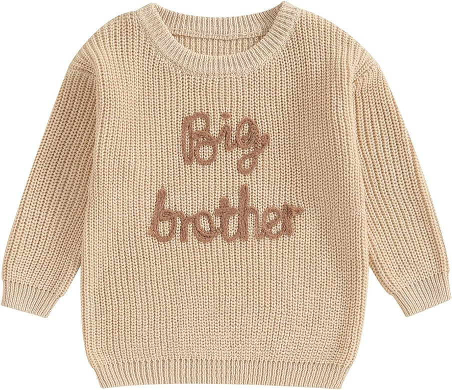 Dcohmch Big Sister Little Brother Matching Outfits Long Sleeve Sweatshirt Romper Shirt Baby Boy G... | Amazon (US)