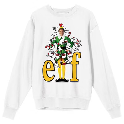 Elf Sketch Art Women's White Long Sleeve Sweatshirt-3XL | Target