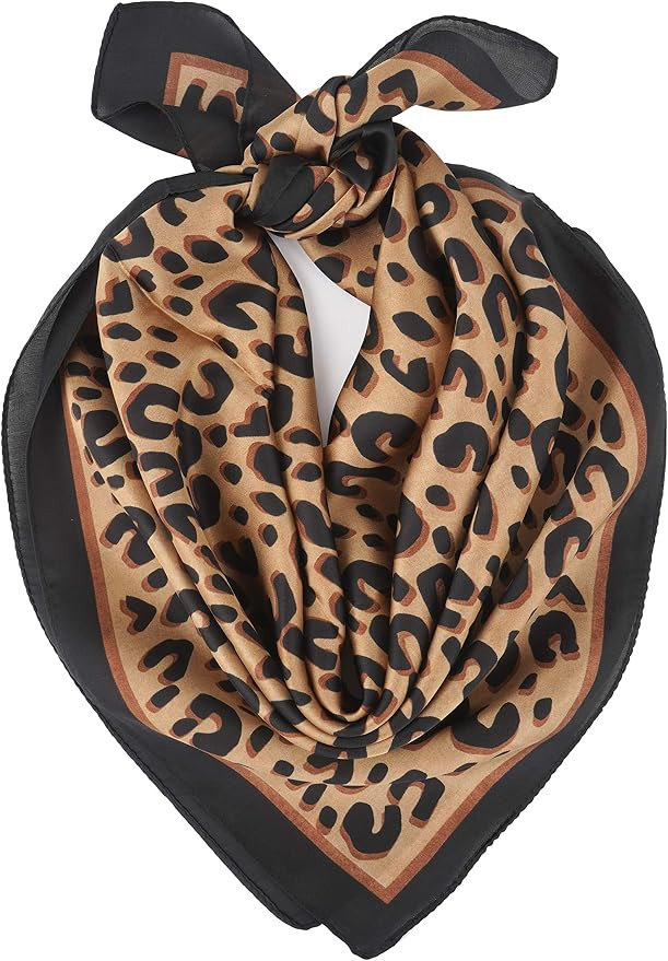 YOUR SMILE Silk Like Scarf Square Satin Hair Scarf Fashion Neck Scarfs for Women 27'' x 27'' | Amazon (US)