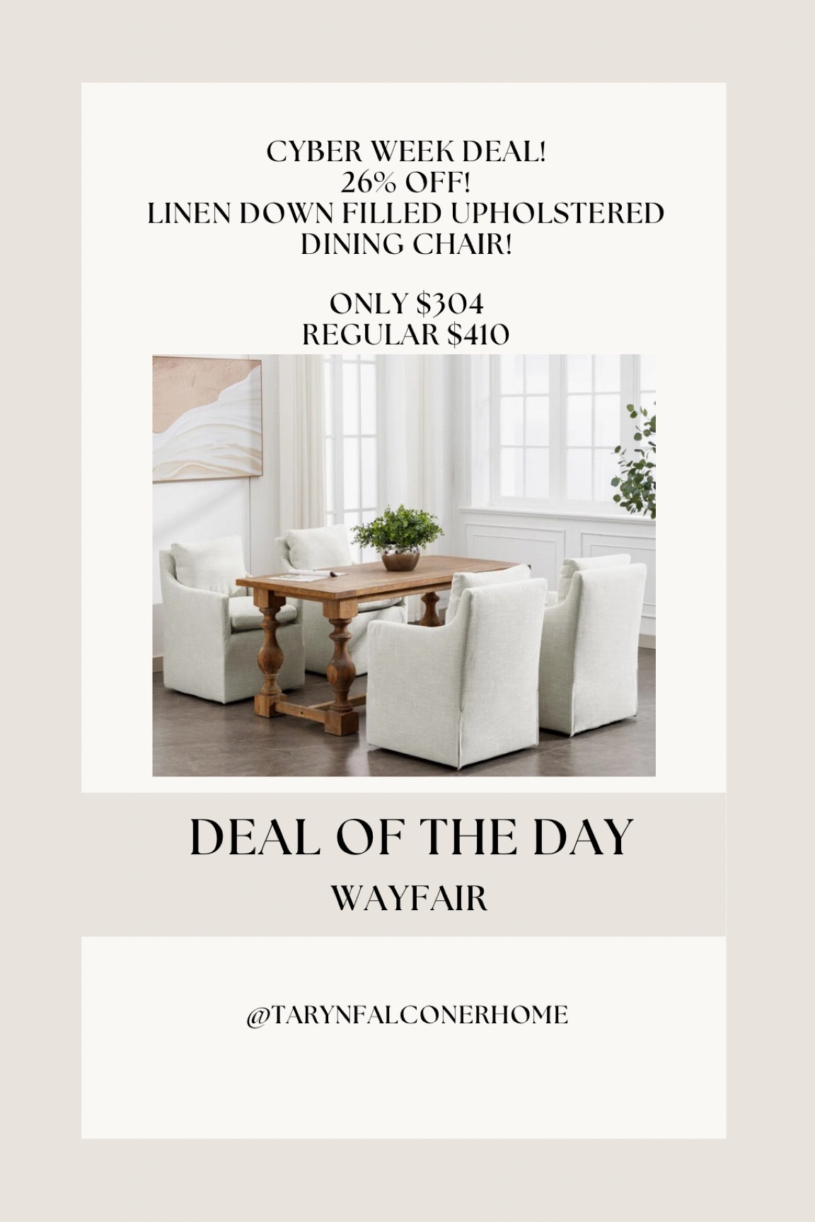 These beautiful linen down filled upholstered dining chairs are on sale for cyber week!

#dining #diningchair #diningroom #neutralhome #modernorganic #homefind #onsale #cyberweek 

#LTKSaleAlert #LTKHome