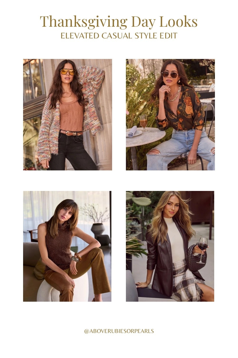 Cozy, polished, and perfectly put-together 🤎
These elevated casual Thanksgiving looks blend soft textures, rich neutrals, and just a hint of shimmer. Think printed blouses, luxe knits, and plaid skirts you can style from day to dinner.
Featuring favorites from VICI + Boston Proper 🍂

#ThanksgivingStyle #FallFashionInspo #LTKHolidayLooks #VICIGirl #HolidayOutfitIdeas #BostonProper


#LTKHoliday #LTKStyleTip #LTKSeasonal
