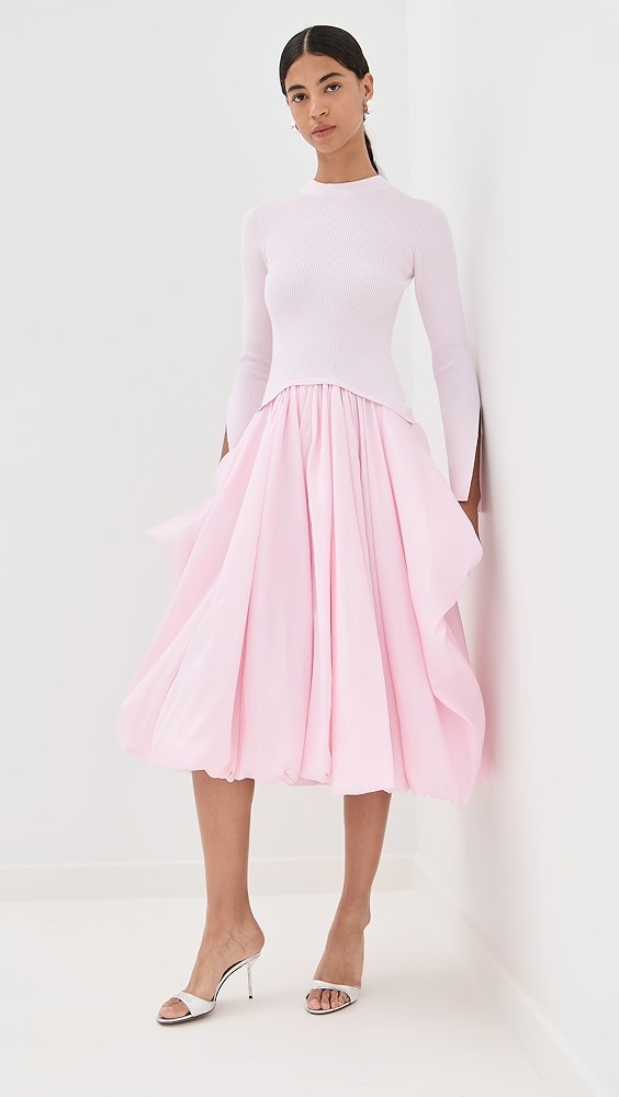 Kenlie Long Sleeve Mock Neck Midi Dress | Shopbop