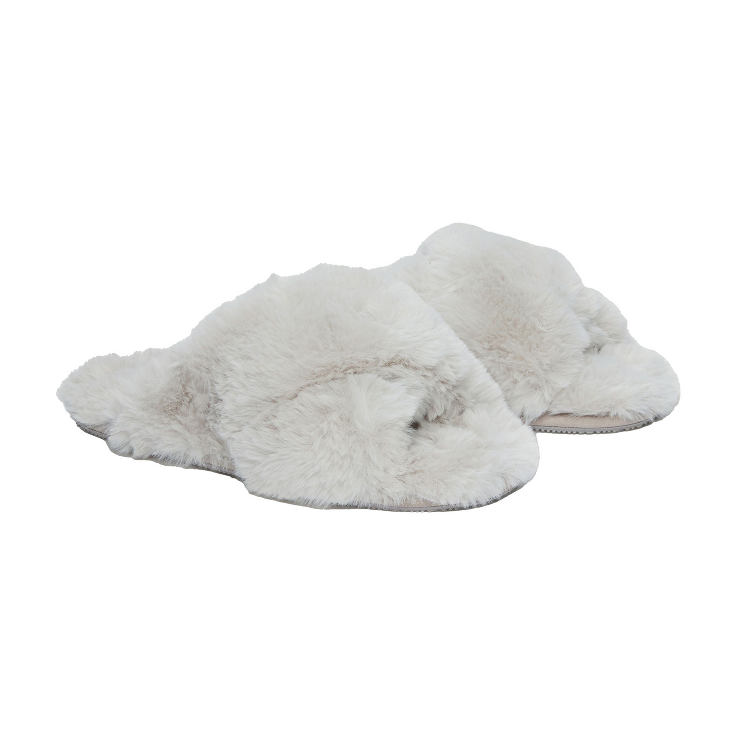 Faux-Fur Cross Slider Slippers | Brown Thomas (IE)