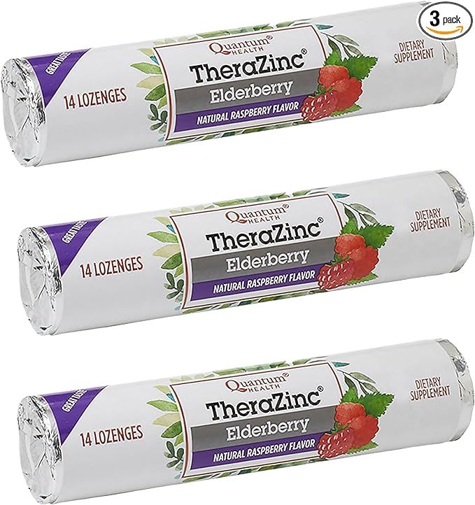 Quantum - Lozenge Zinc Elderberry - 14 Lozenges (Pack of 3) | Amazon (US)