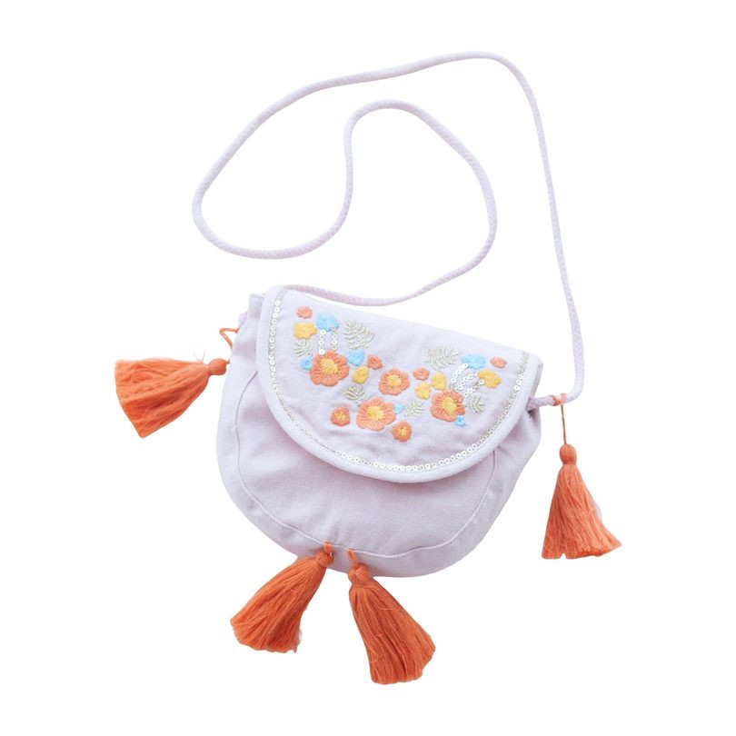 Lali Pink Embroidery Purse | Maisonette