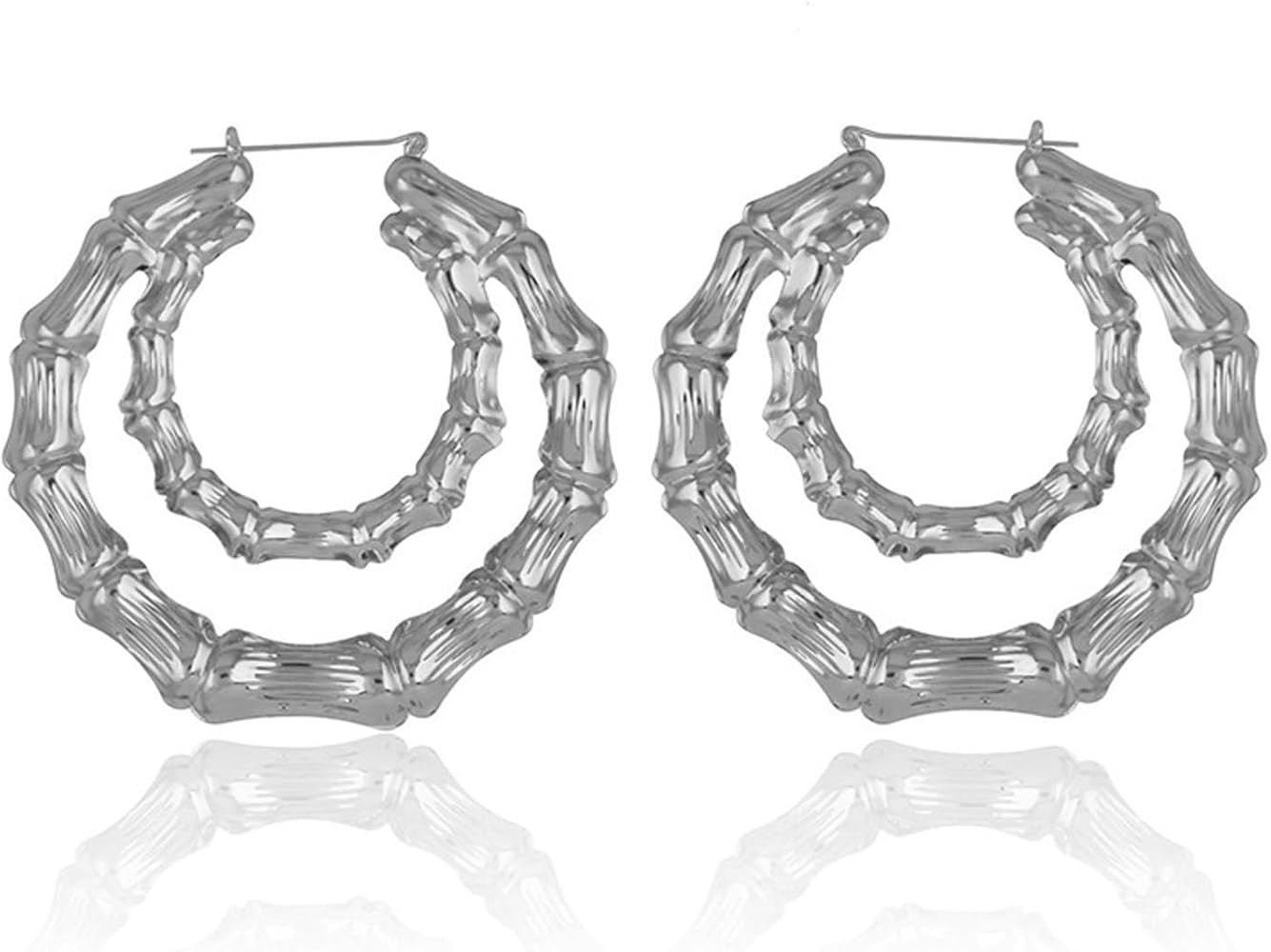 Fashion Retro Baby Word Hoop Earrings Hip-Hop Golden Big Hollow Round Circle Letter Earrings Exag... | Amazon (US)