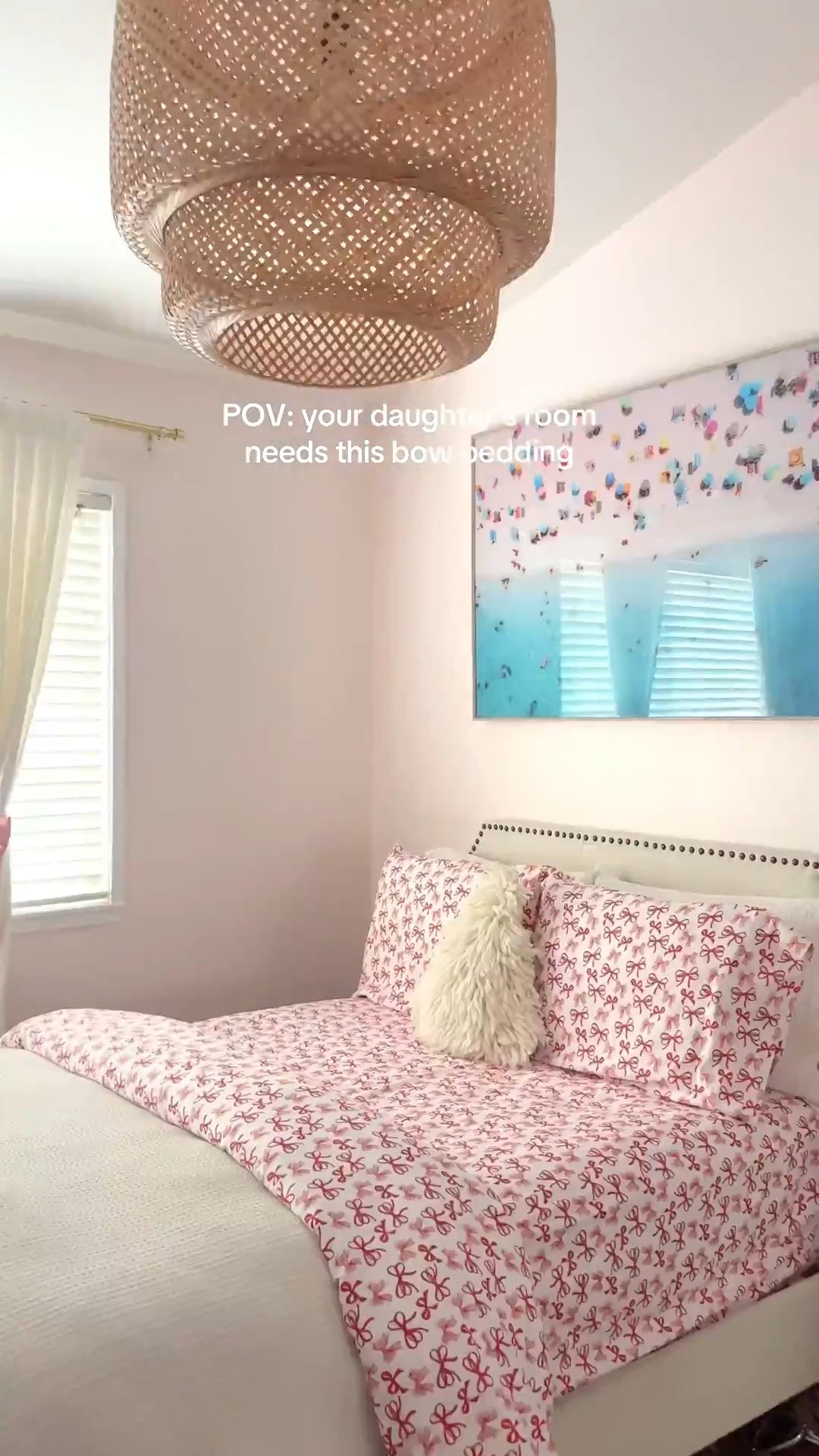 BEDDING UPDATE: Bow Sheets 🎀 My daughter is obsessed with her new bow bedding 

#LTKWatchNow #LTKFindsUnder50 #LTKHome