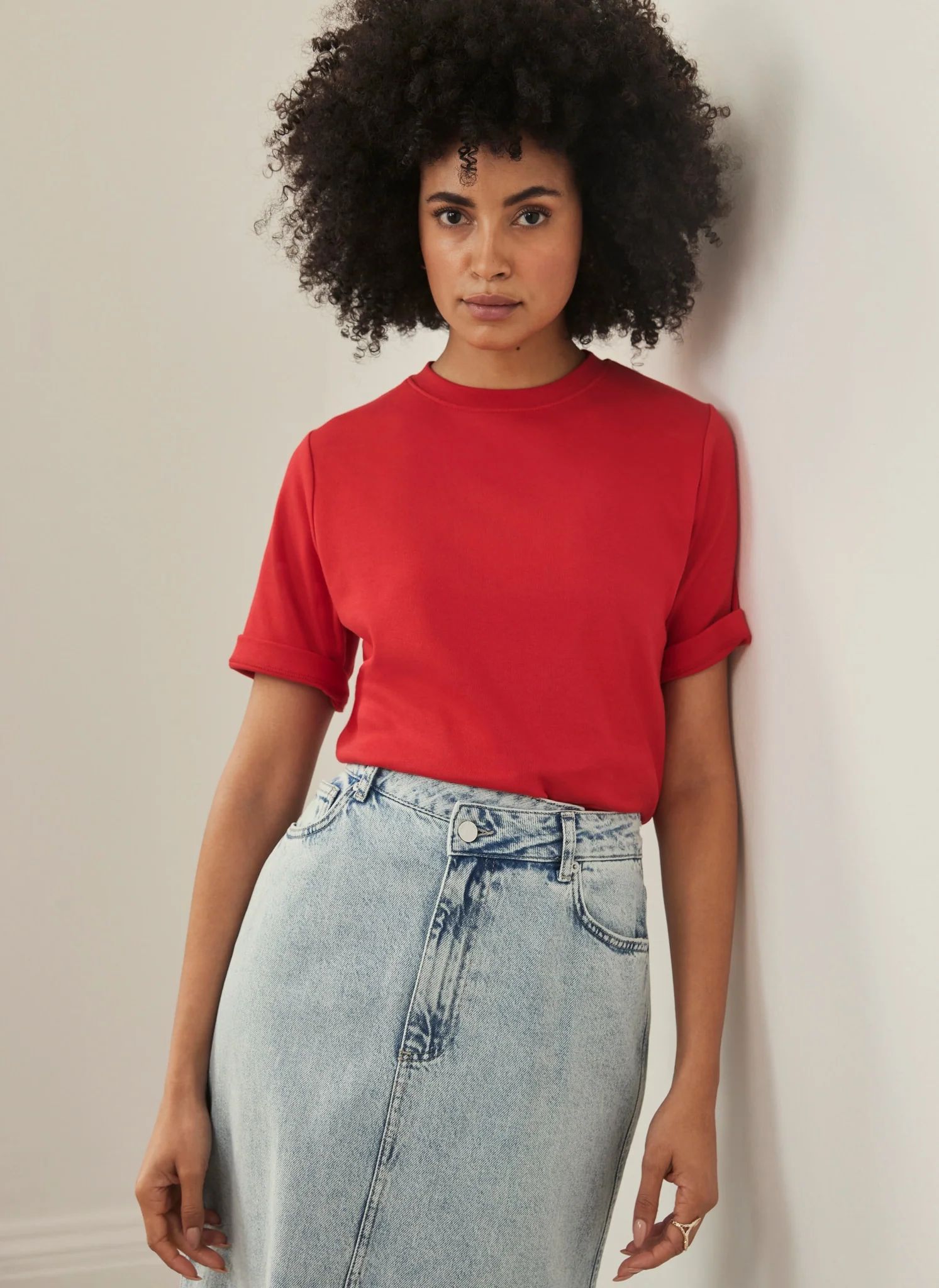 Red Ultimate Cotton T-Shirt | Mint Velvet