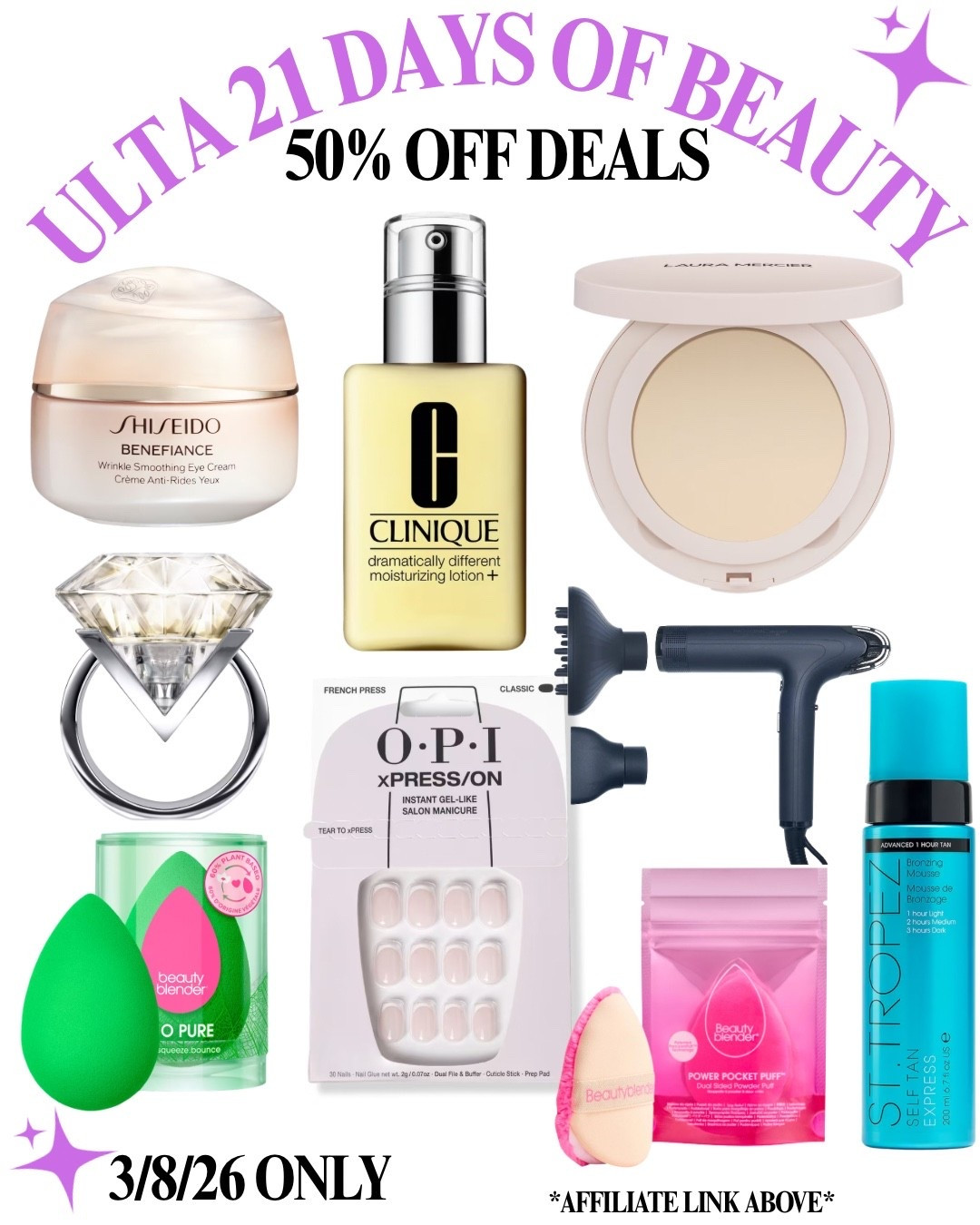 Ulta 21 days of beauty sale! 50% off deals 

#LTKBeauty #LTKgrwm #LTKSaleAlert
