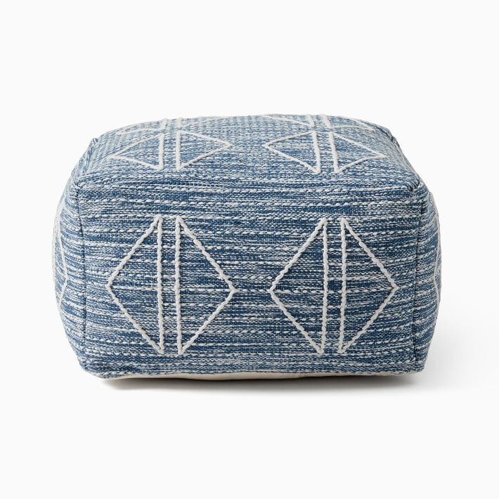 Reflected Diamonds Pouf | West Elm (US)
