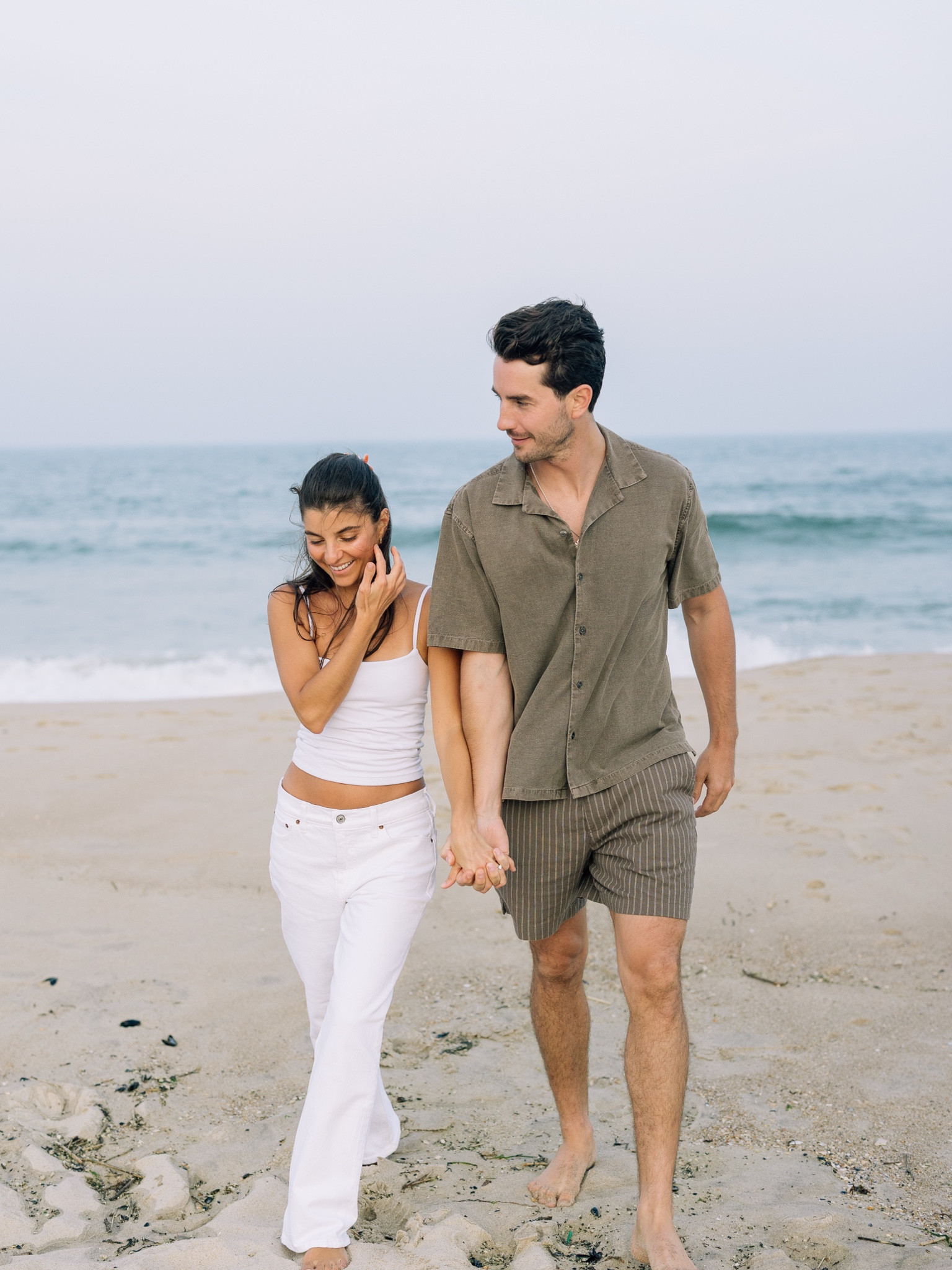 [8/5/25] code AFVIVIANE for extra 15% off!! engagement photos 💕 my full outfit is abercrombie, linking top + bottom! Wearing size xs in top + 25 short in bottoms for a looser fit . White jeans are currently out of stock, but linking other options available. 

Jake’s full outfit is also abercrombie, he’s wearing large in both top + bottoms! 

#LTKWedding #LTKMens #LTKSeasonal