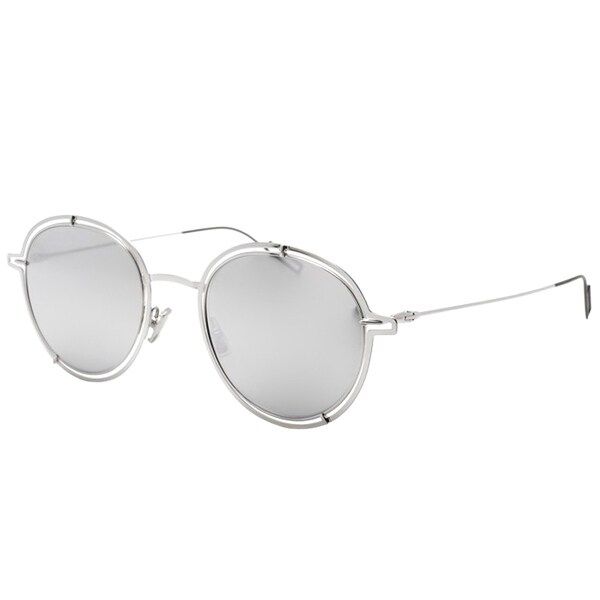 Dior Round Dior 0210/S 010 DC Unisex Palladium Frame Silver Mirror Lens Sunglasses | Bed Bath & Beyond