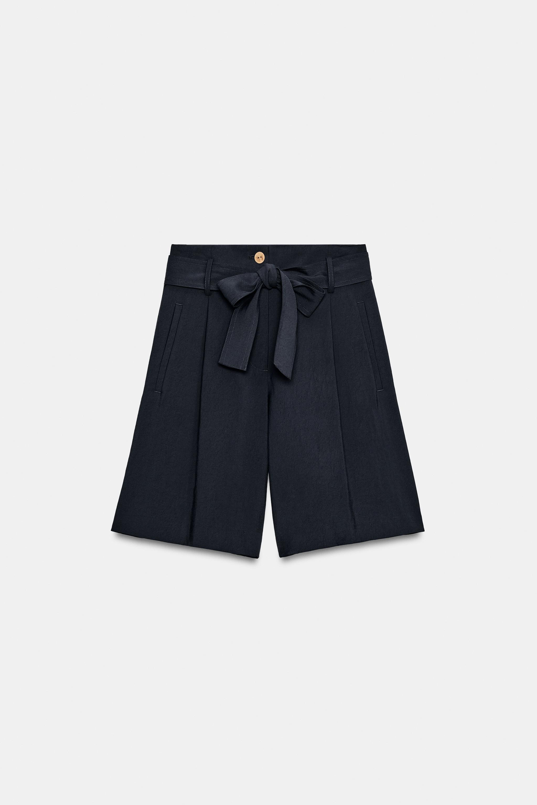 TIE-BELT BERMUDA SHORTS | Zara UK