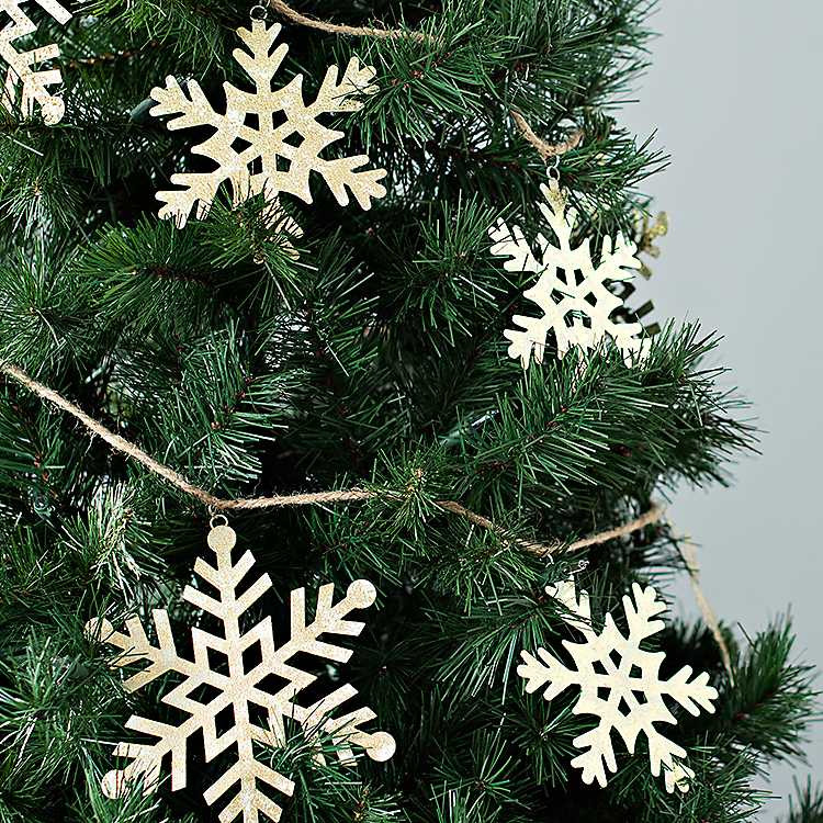 Bronze Tin Snowflake Garland | Kirkland's Home