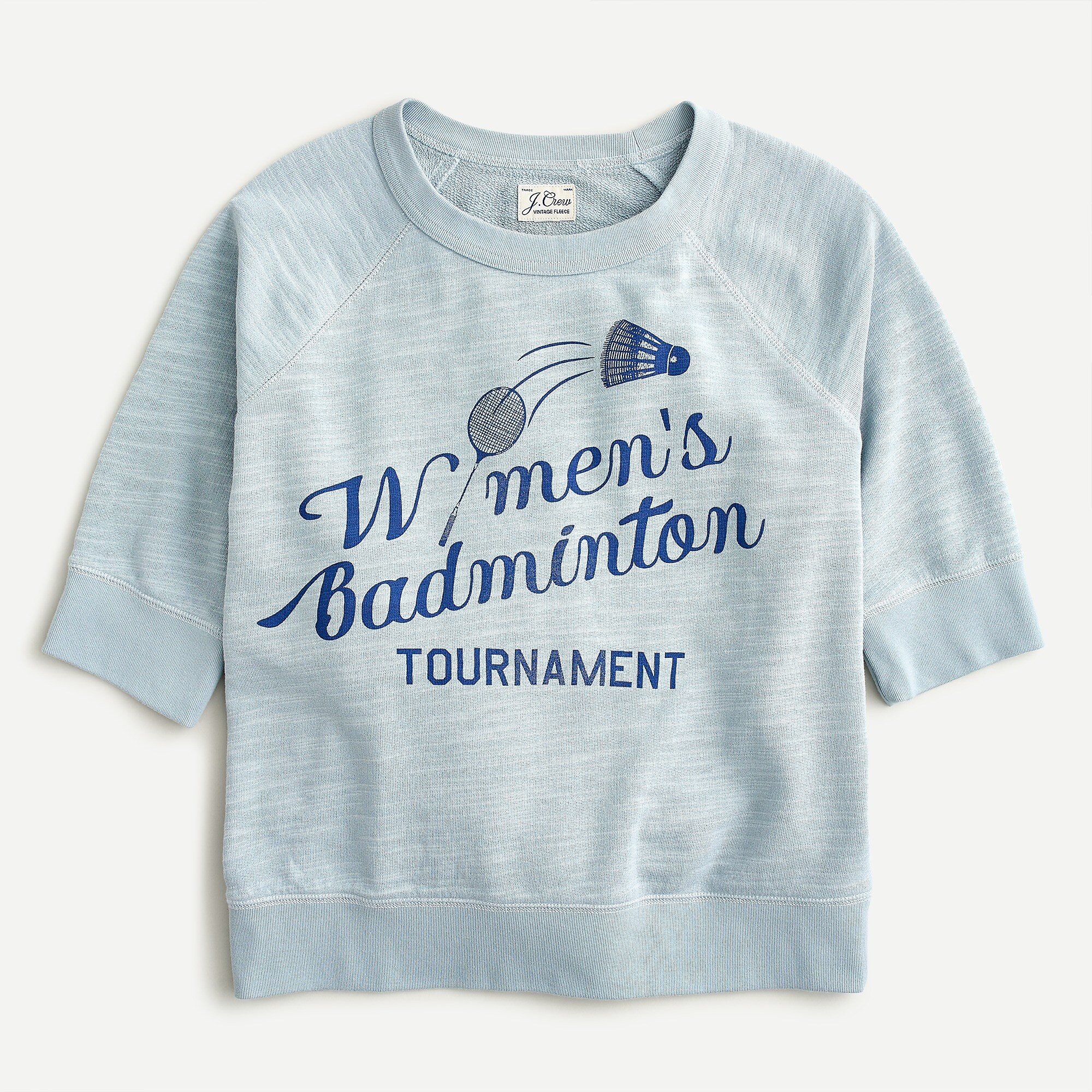 Short-sleeve vintage cotton terry "Badminton" sweatshirt | J. Crew US