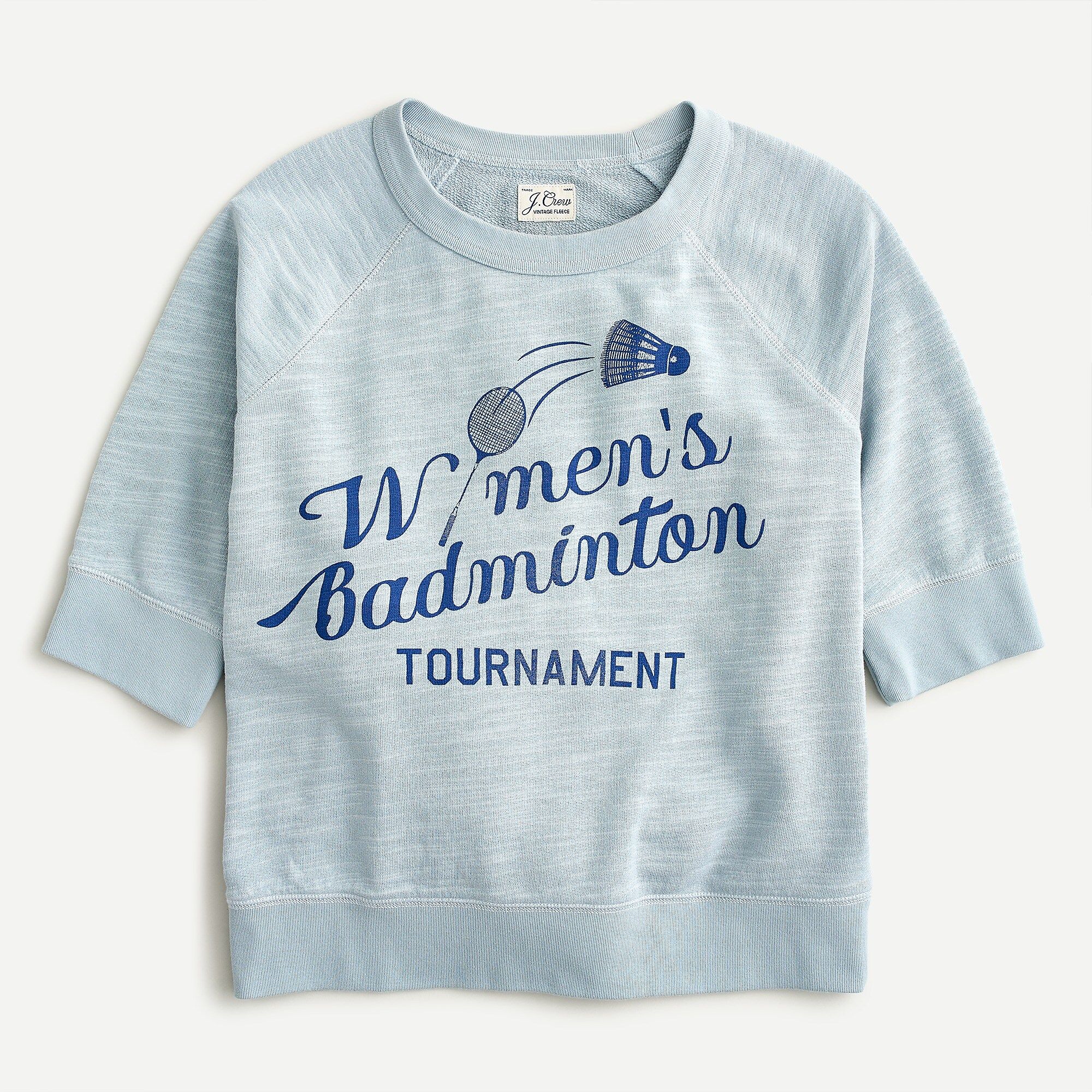 Short-sleeve vintage cotton terry "Badminton" sweatshirt | J.Crew US