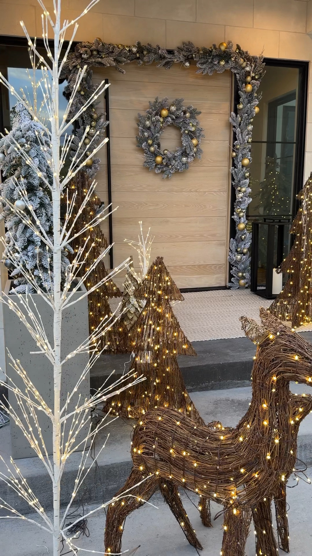 My holiday porch from last season. I am linking what is available and similar for items that’s are not. Christmas decorations. Pottery barn favorites. Porch decor. Porch rug. 

#LTKHome #LTKHoliday #LTKVideo