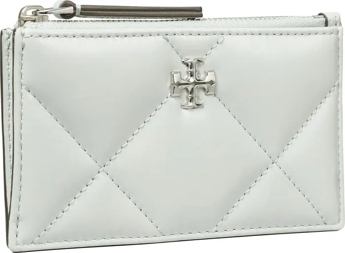 Kira Diamond Quilted Leather Zip Card Case | Nordstrom