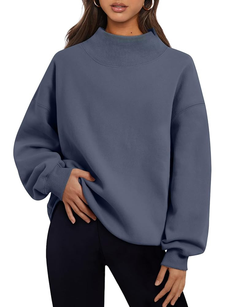 Trendy Queen Womens Oversized Sweatshirts Turtleneck Pullover Long Sleeve Hoodies Tops Fall Fashi... | Amazon (US)