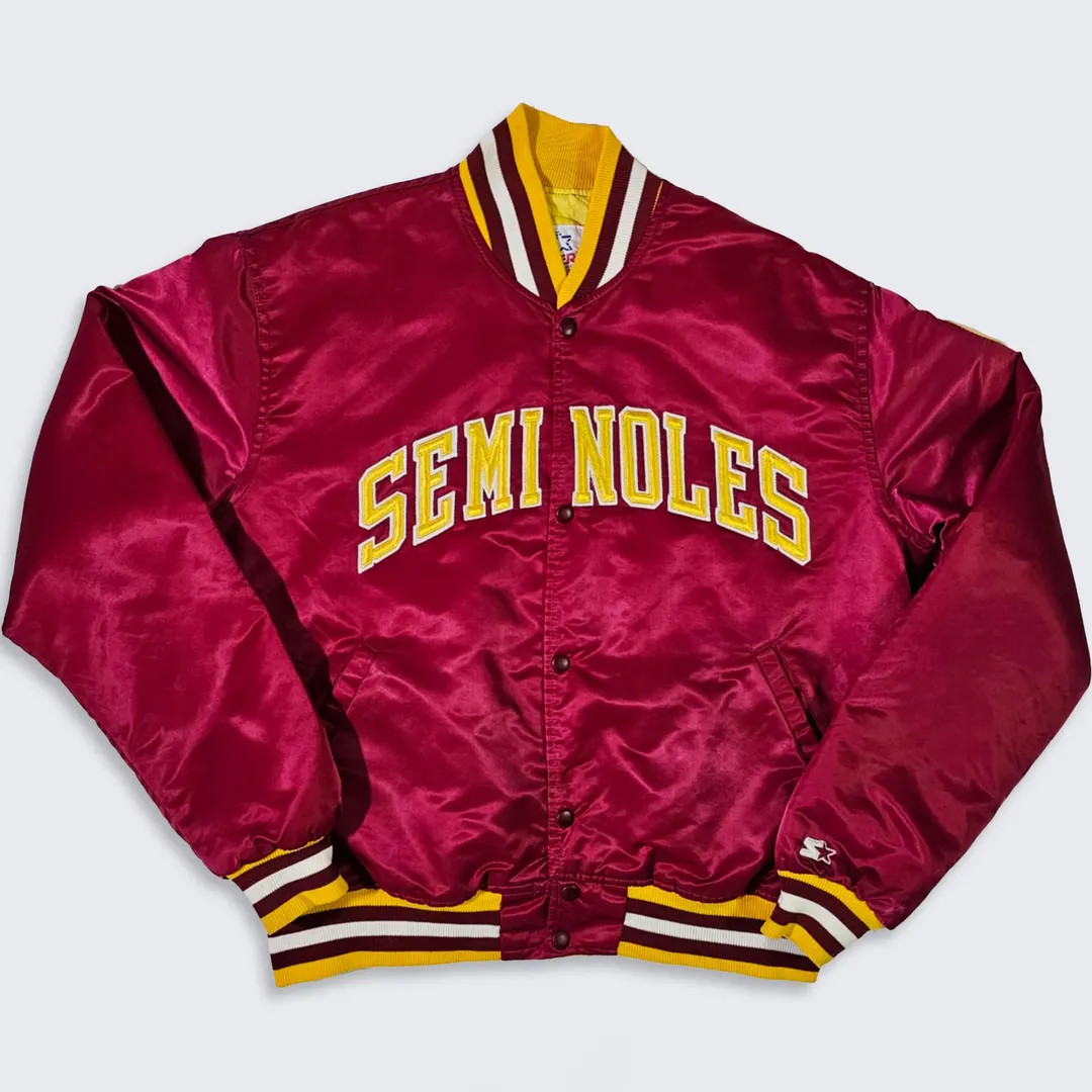 Florida State Seminoles Vintage 80s Starter Satin Bomber Jacket - FSU University Varsity Coat - S... | Etsy (US)