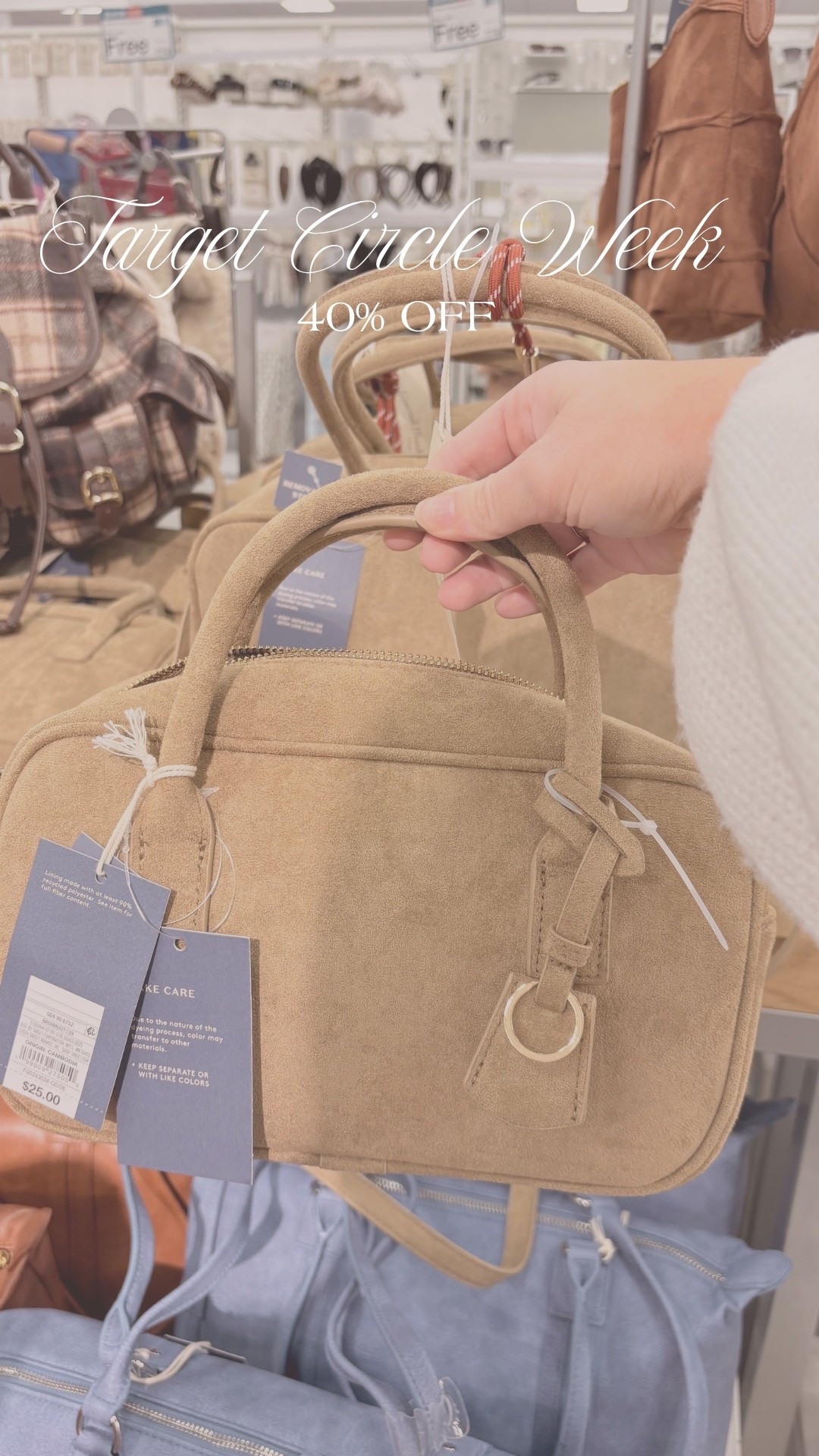 40% off handbags at target! Love this one for fall