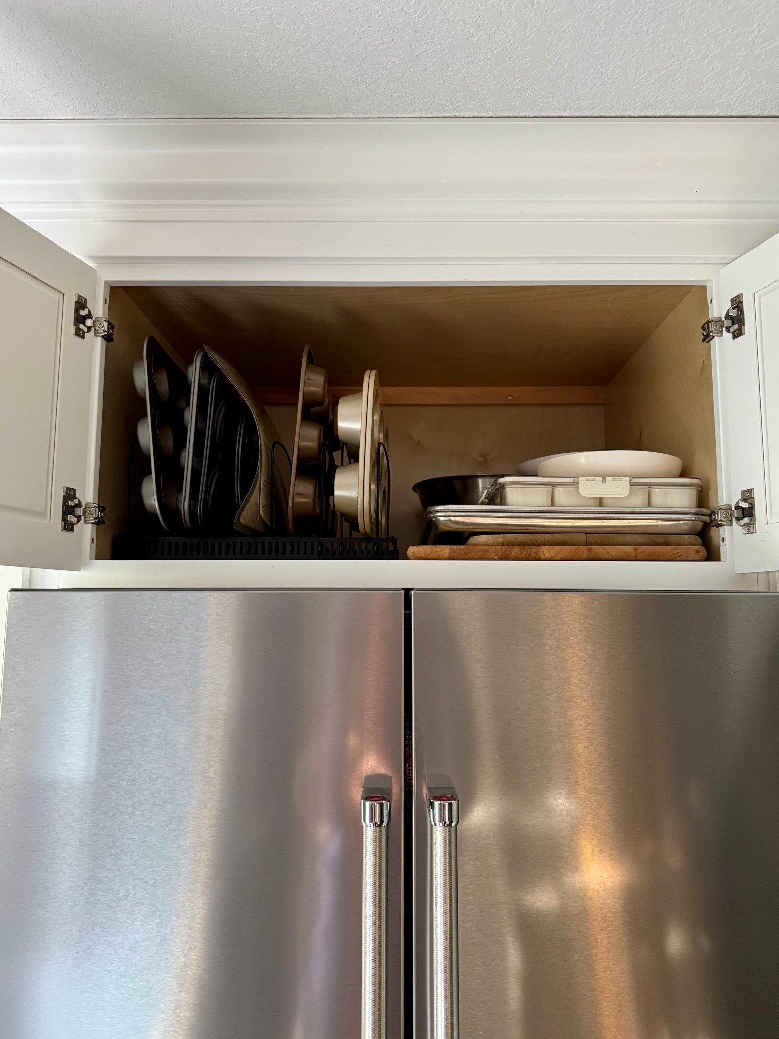 Baking pan storage, kitchen organization, bakeware storage, over the fridge storagee

#LTKFindsUnder50 #LTKStyleTip #LTKHome