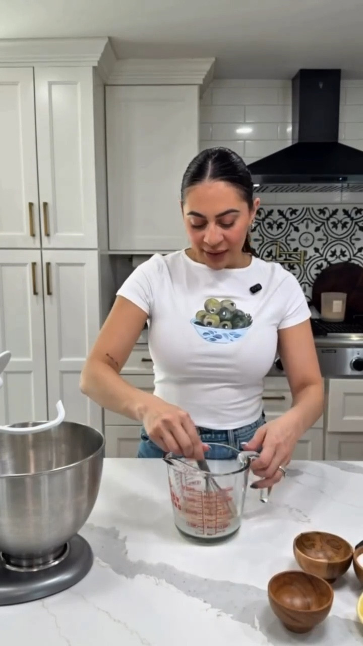 EASTER BREAD RECIPE: 

original recipe @baresebites 

Ingredients: 
- 6 cups of flour 
- 7 tablespoons sugar 
- 1 whole lemon zest 
- 2 pinches of salt 
- 1 cup, warmed slightly 
- 4 tsp instant yeast 
- 6 beaten large eggs 
- 3/4 cup vegetable, canola, or avocado oil 

Instructions: 

1. To a large measuring cup, add 1 cup of slightly warmed milk and the yeast. Mix well, removing the clumps, and let it sit 10-12 min until it bubbles/foams. If it’s not creating bubbles, either the milk was too hot or cold and killed the yeast, or the yeast has expired.
2. To your mixer, add flour, sugar, lemon zest, and salt. Mix using the dough hook attachment and then begin adding in yeast/milk, then beat 6 eggs, add them in, and lastly stream in oil, all while continuing to mix. Make sure oil is fully incorporated. Dough should look shiny.
3. A slightly sticky, shiny dough will form, but oil your hand and remove it from the mixer. If it’s very sticky, then add a few tablespoons of flour while continuing to mix. To not overdo it with flour!
4. Remove dough, place in a greased bowl, cover, and let sit 1.5 hours.
5. Once doubled in size, remove from the bowl, place onto your working surface, and cut into sections. Roll them out into nice thick logs. 
6. For traditional round Easter breads, use 2 logs, pinch the top ends together and cross them over each other, then close the ends together and seal. For the braid look, roll out 3 thick logs, cross them over each other until the braid forms, and tuck in both ends.
8. Place on a baking tray lined with parchment paper, cover again, let sit 1 hour
9. Brush with egg wash, decorate if you prefer (do not bake the mini chocolate eggies, those go on after it’s baked and cooled ), and bake in a preheated oven at 350*F for 30-35 min until a darker golden brown color. If you prefer less golden, remove 3-4 minutes before!
10. Let it cool completely before cutting into it.