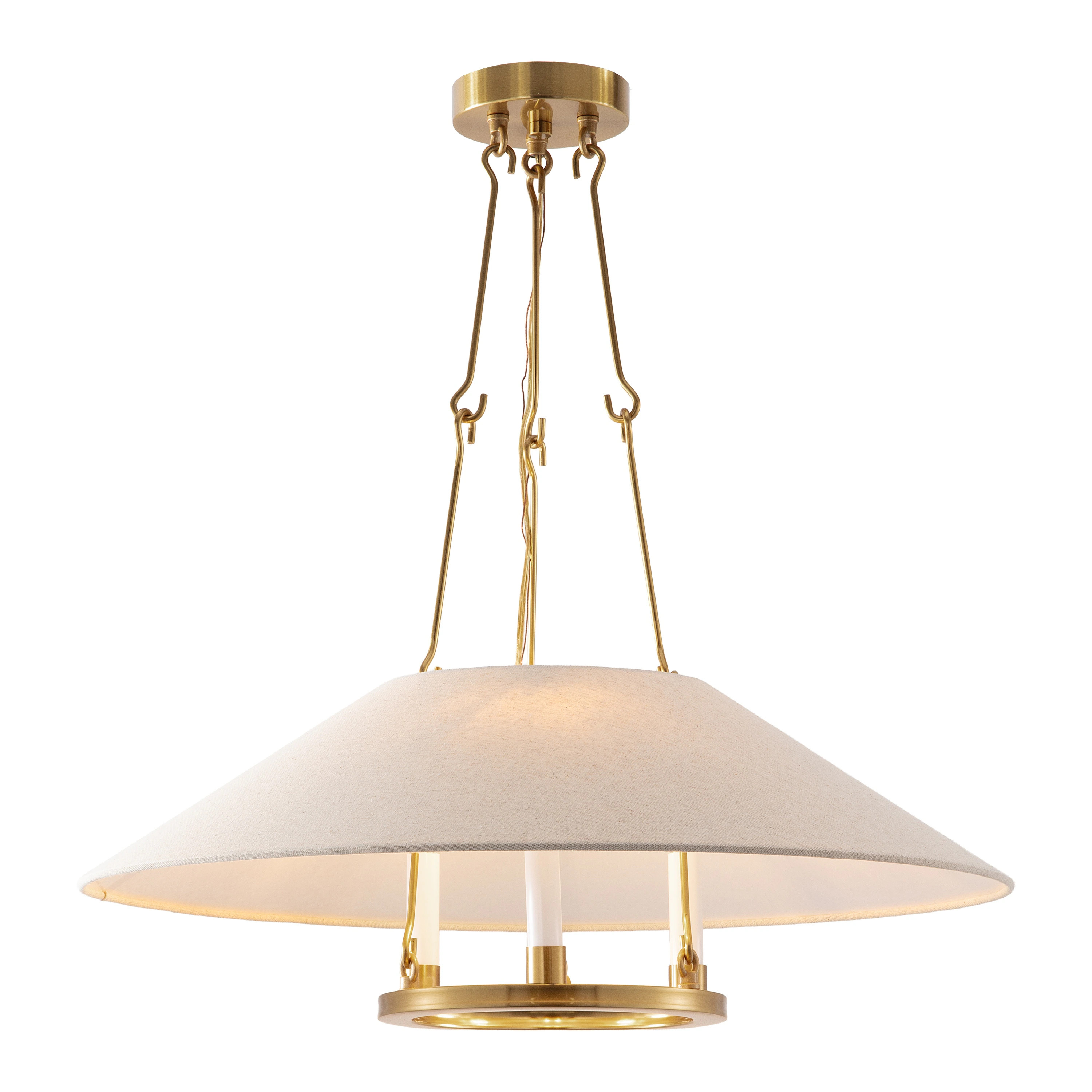 SAFAVIEH Lighting Pamila, 3 Light, 24-inch, Metal Chandelier - 24"W x 24"D x 25"H | Overstock