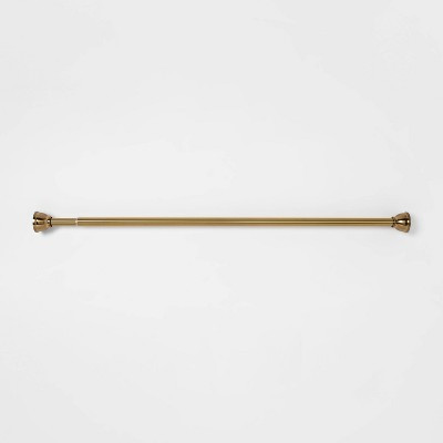 72" Half Moon Dual Mount Shower Rod Brass - Threshold™: Stainless Steel, Adjustable Length, Elegant Gold Finish | Target