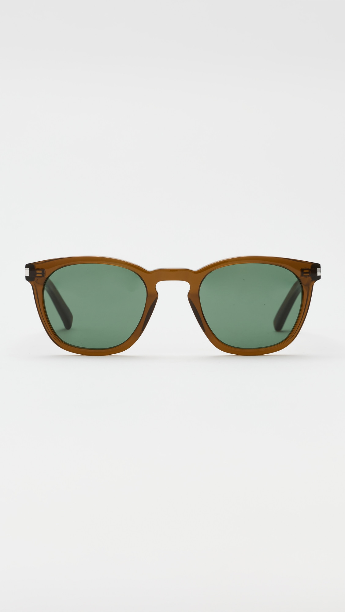 Saint Laurent Classic SL 28 Sunglasses BROWN-BROWN-GREEN One Size | Shopbop