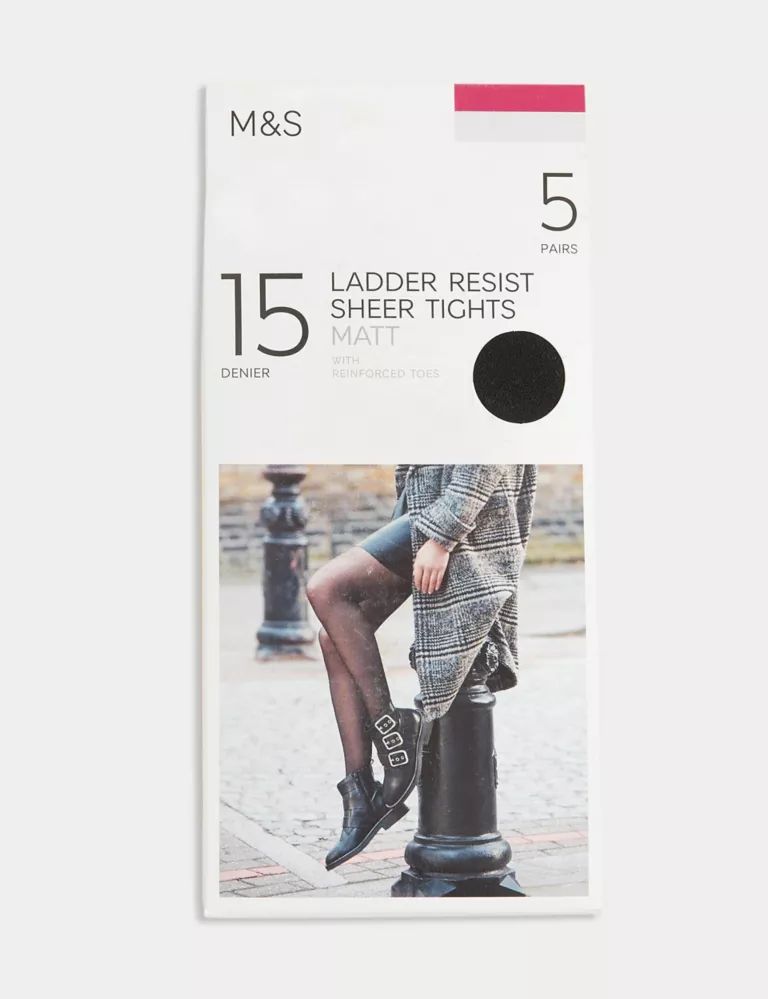 5pk 15 Denier Ladder Resist Matt Tights | Marks & Spencer (UK)