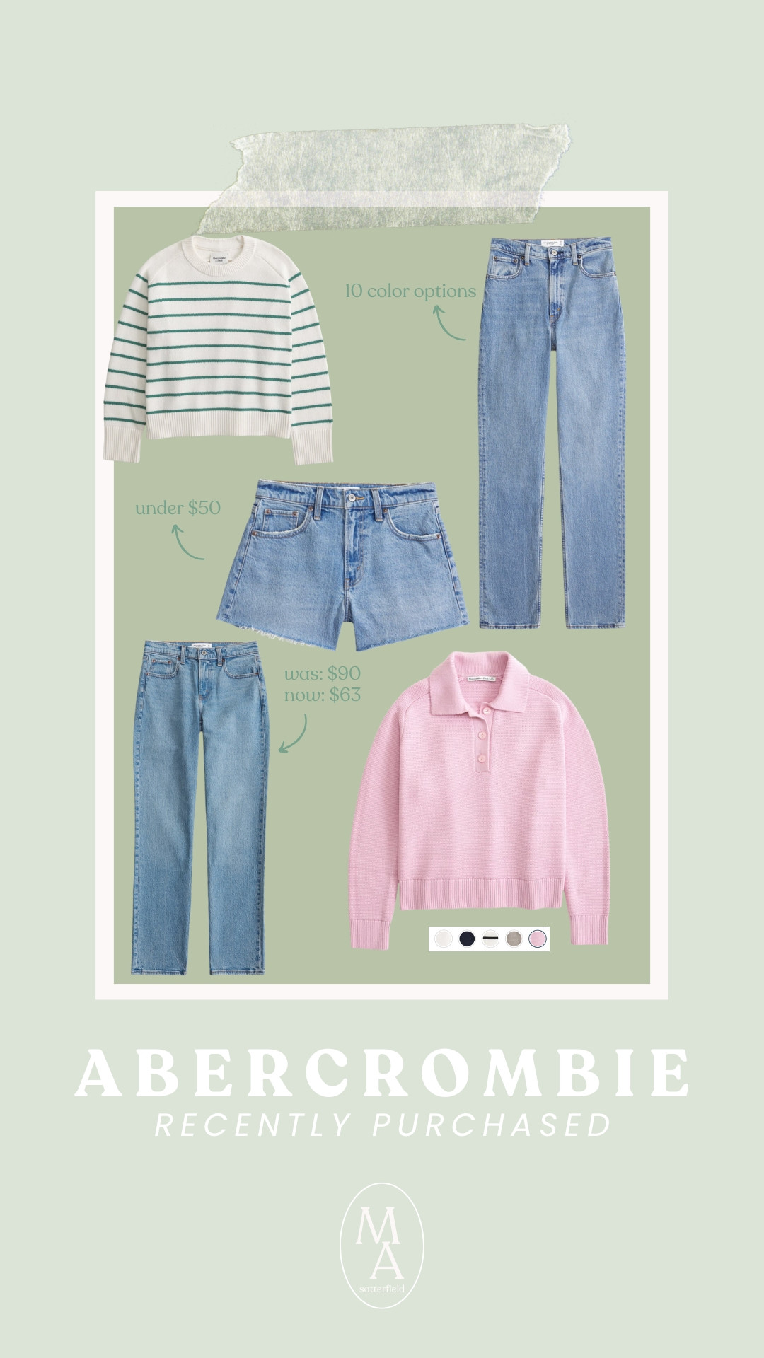 Recently purchased from the Abercrombie sale! I cant wait to style these for spring!  

 #LTKSeasonal #LTKSaleAlert #LTKStyleTip