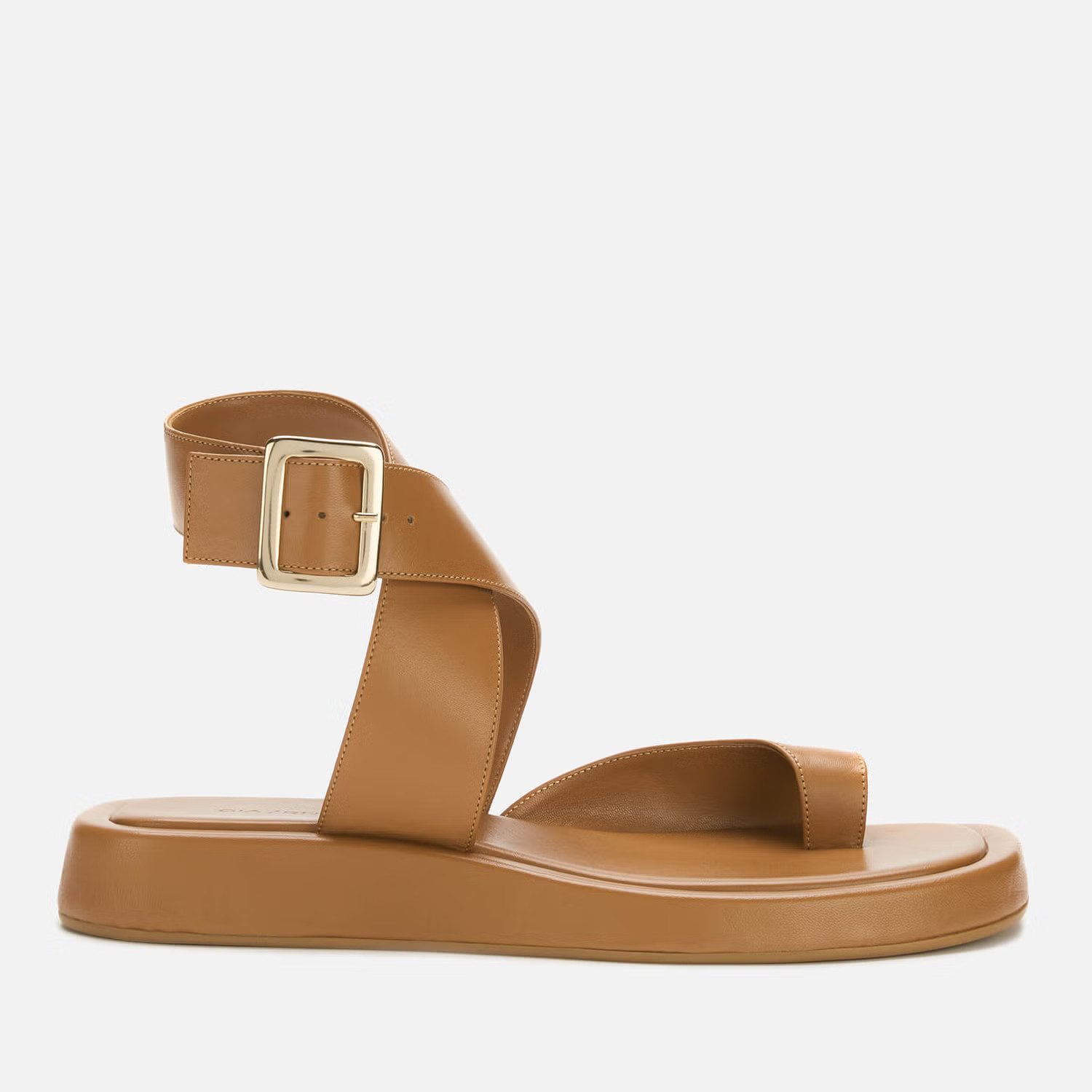 GIA / RHW Women's Rosie 4 Leather Flat Sandals - Rustic Brown | Coggles (Global)