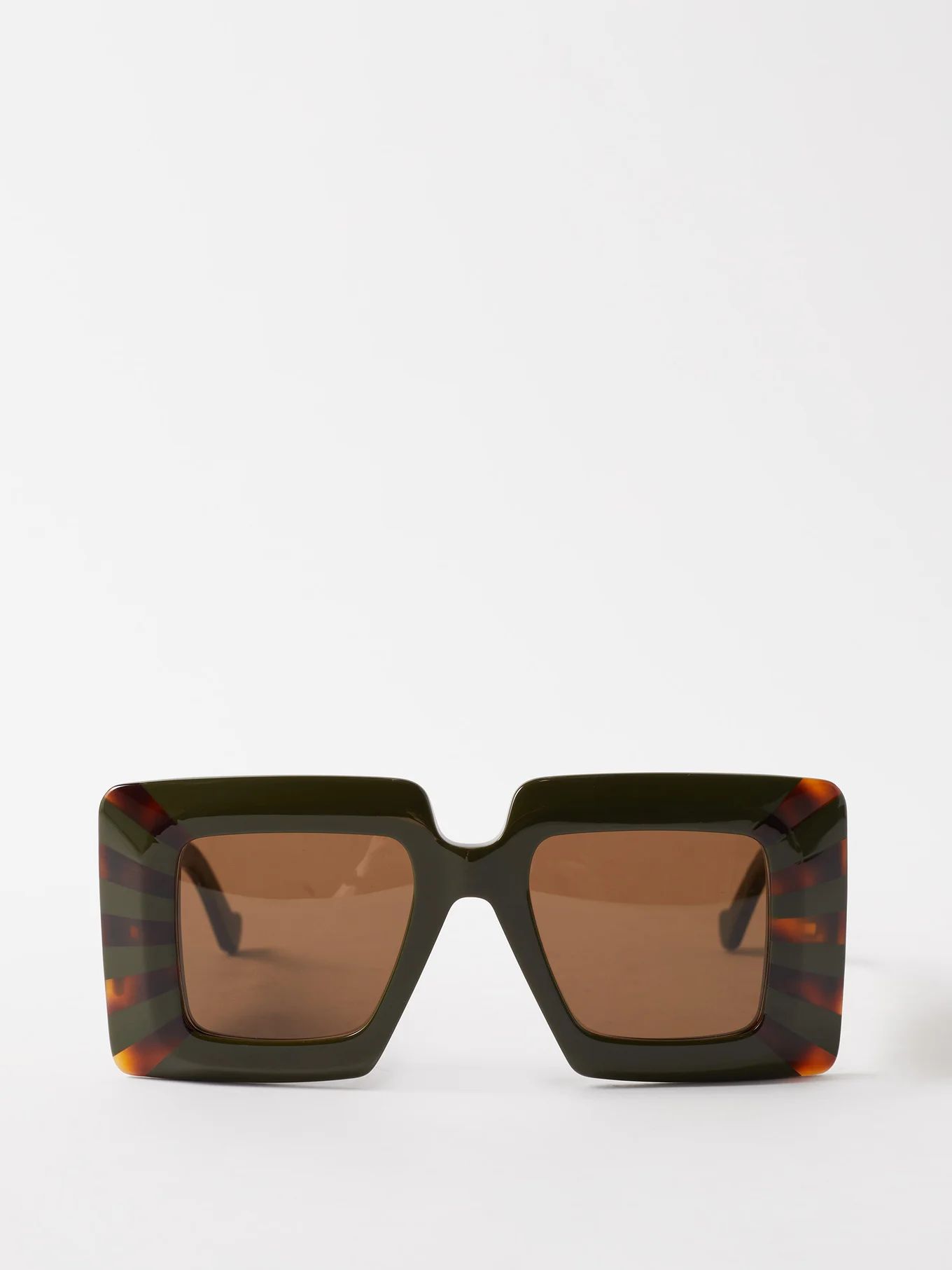 Oversized square tortoiseshell-acetate sunglasses | LOEWE | Matches (US)